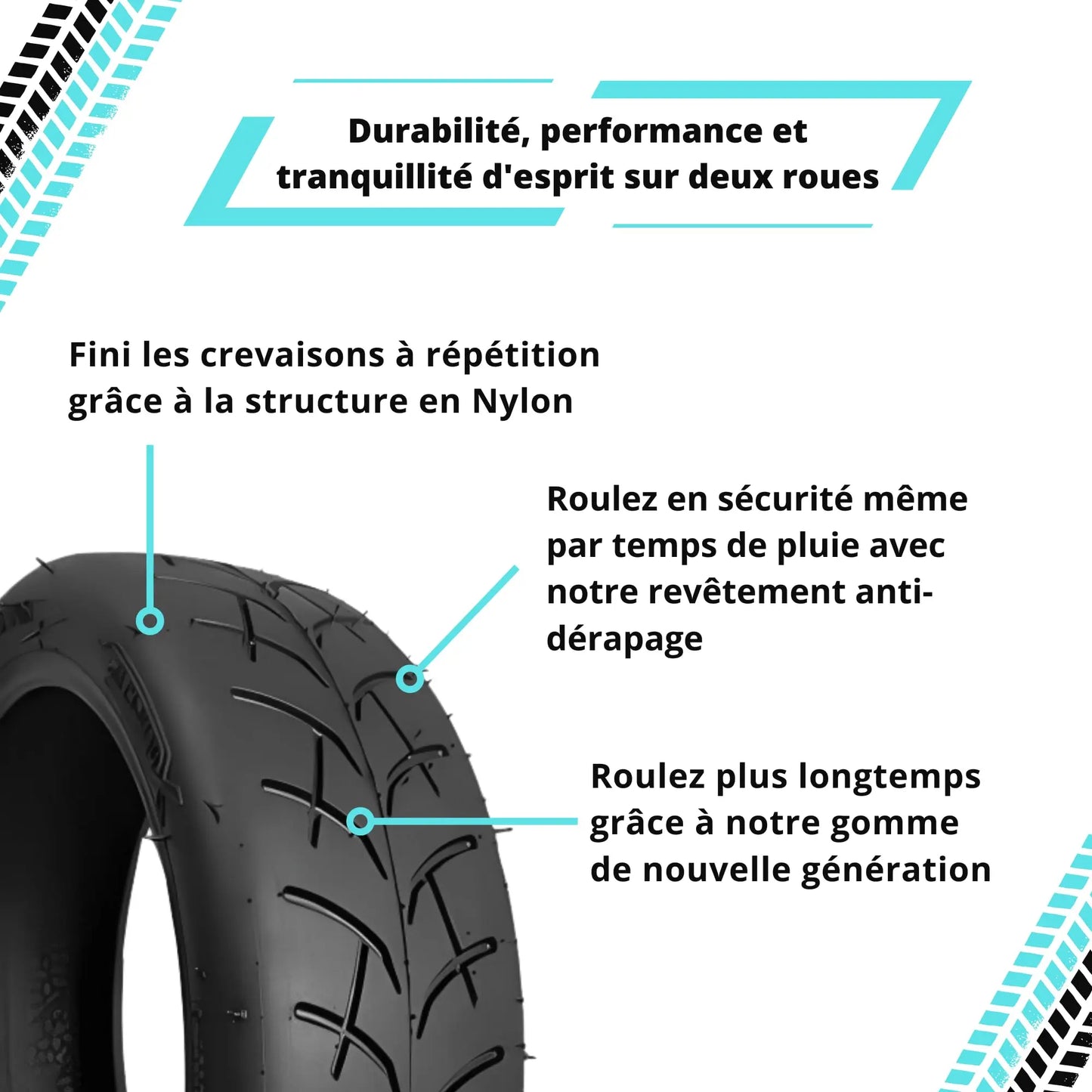 pneu plein pneu gonflable trottinette électrique