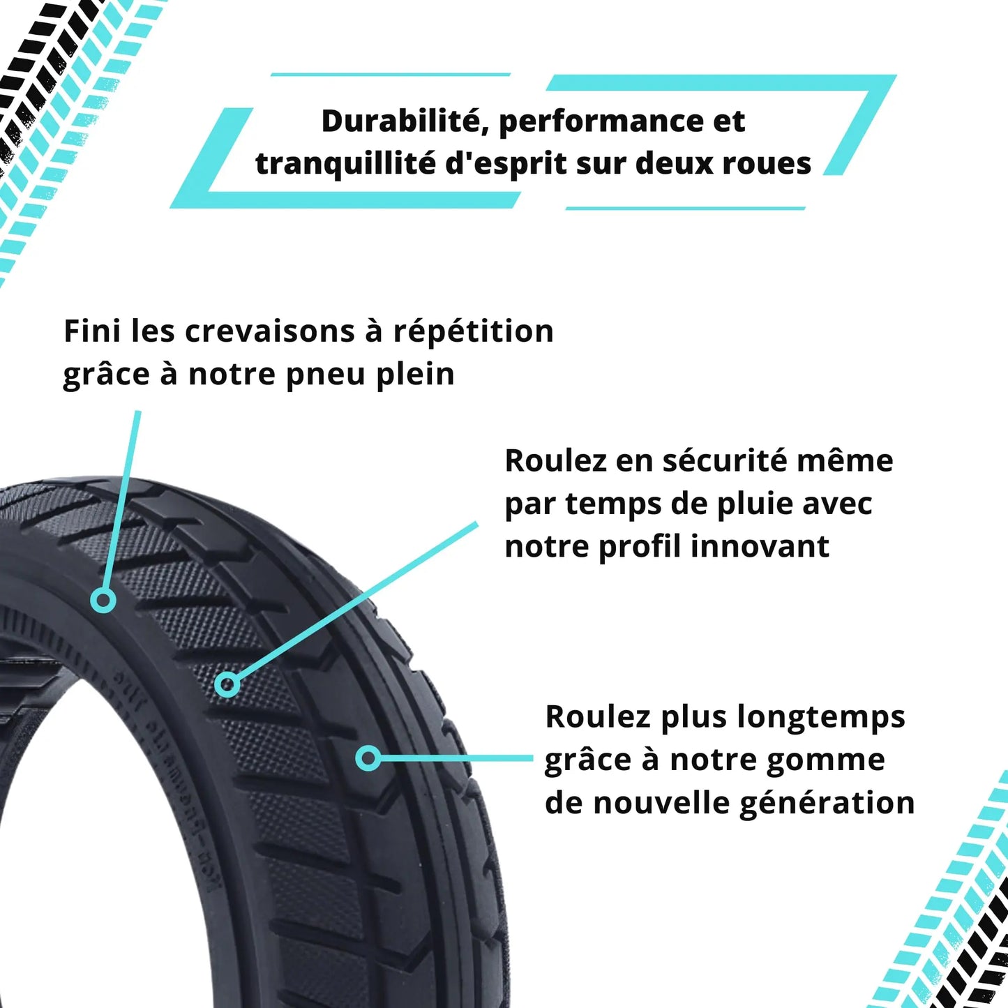 pneu plein pneu gonflable trottinette électrique