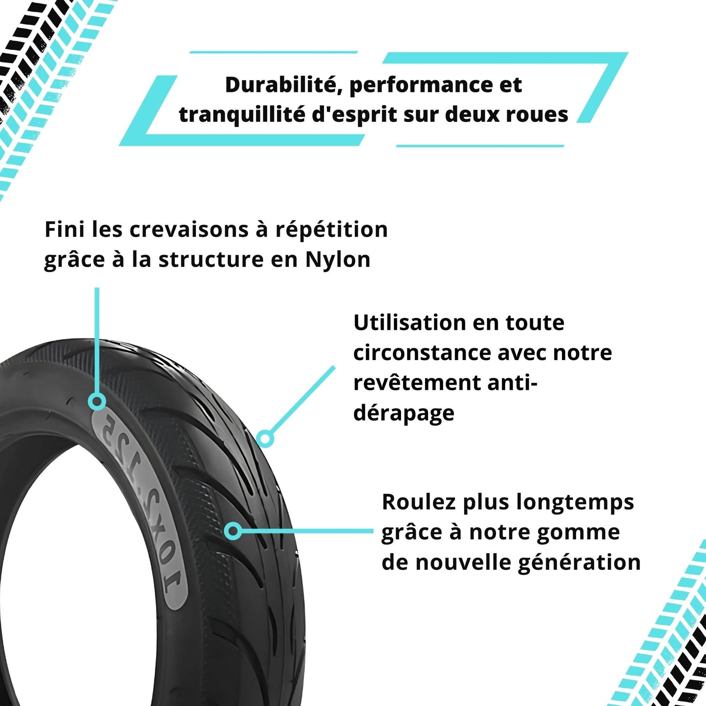 Pneu 10x2.125-6.5 pouces Ninebot série F Xiaomi Mi