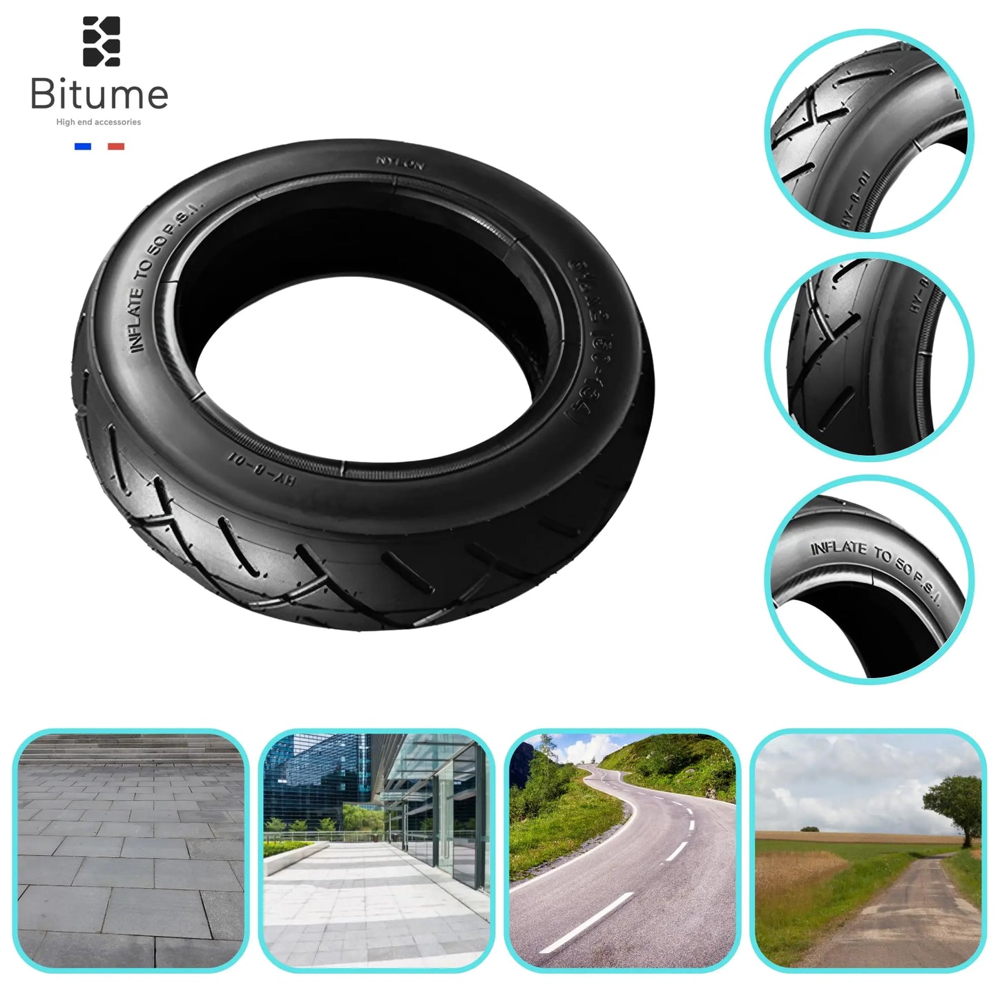 pneu plein pneu gonflable trottinette électrique