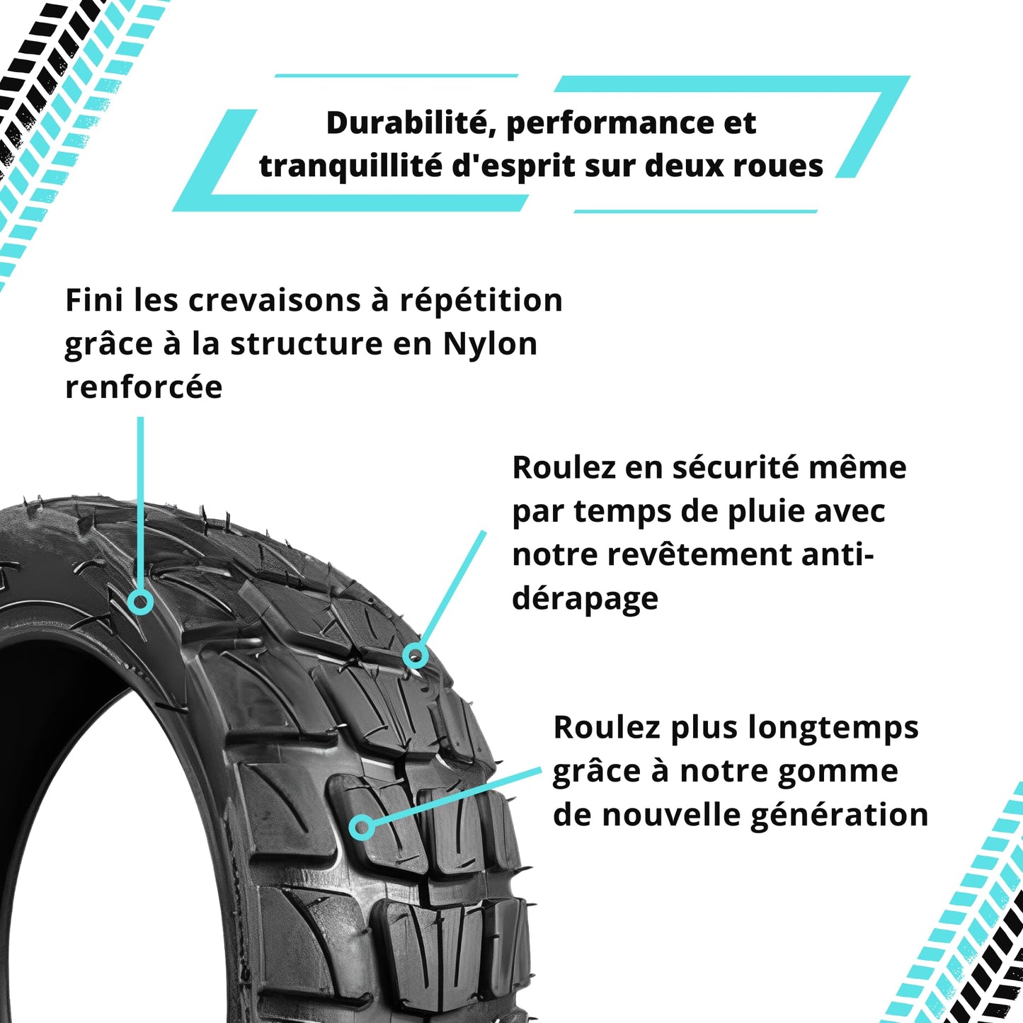 pneu plein pneu gonflable trottinette électrique