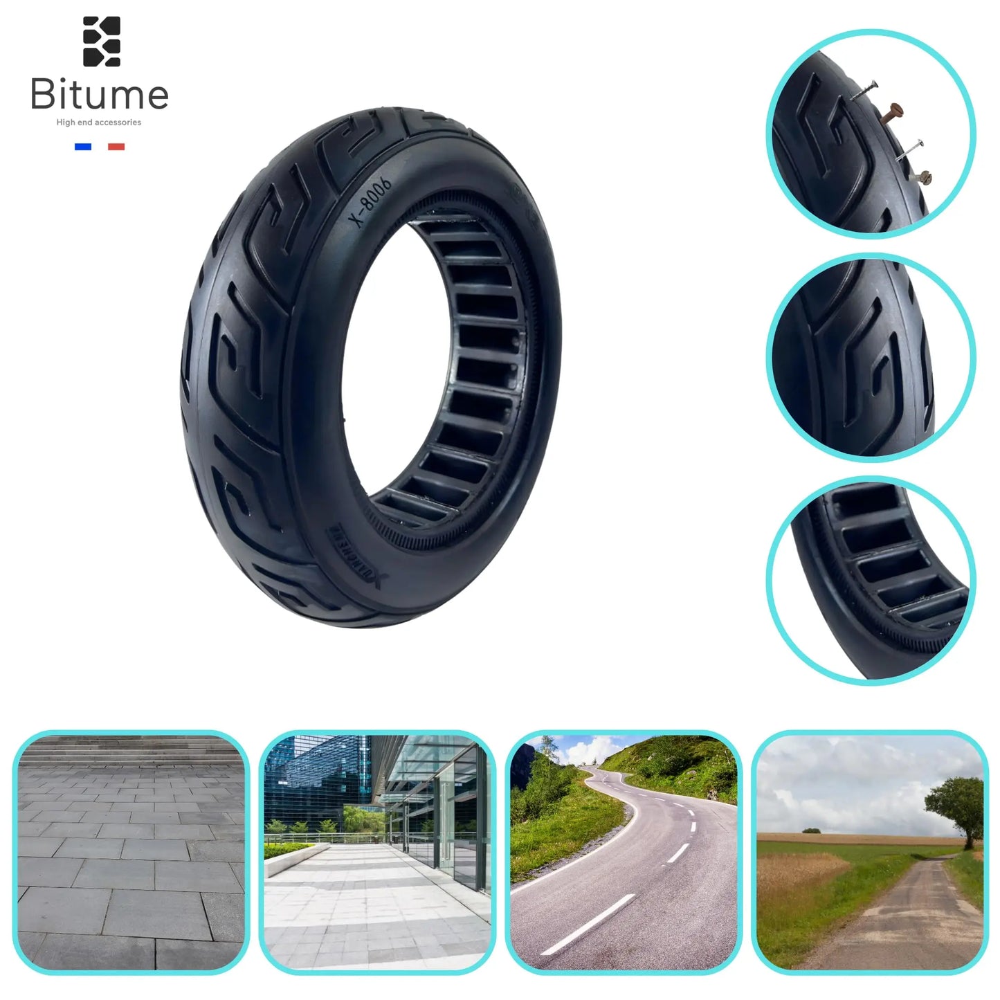 pneu plein pneu gonflable trottinette électrique