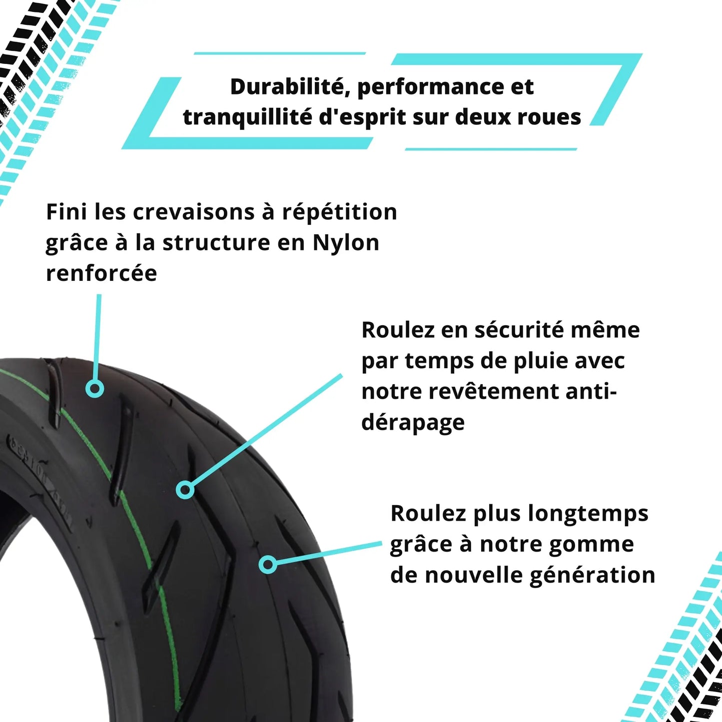 pneu plein pneu gonflable trottinette électrique