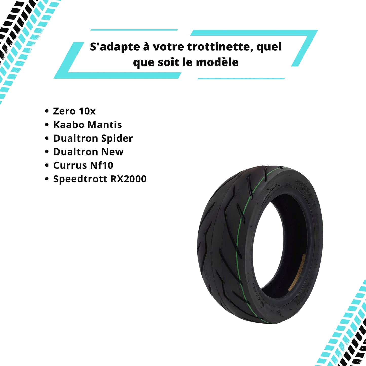 pneu plein pneu gonflable trottinette électrique