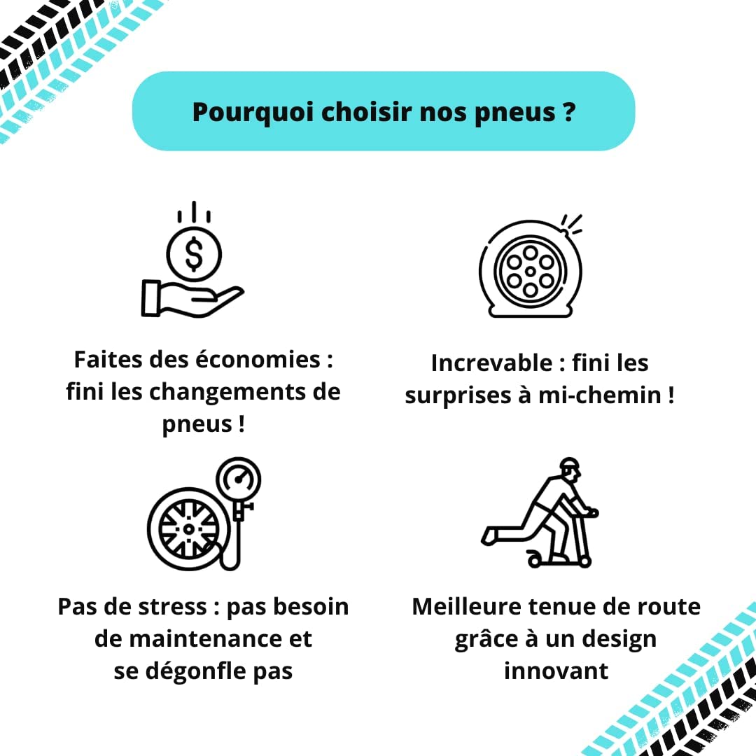 pneu plein pneu gonflable trottinette électrique