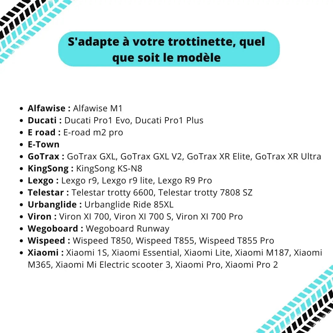 pneu plein pneu gonflable trottinette électrique