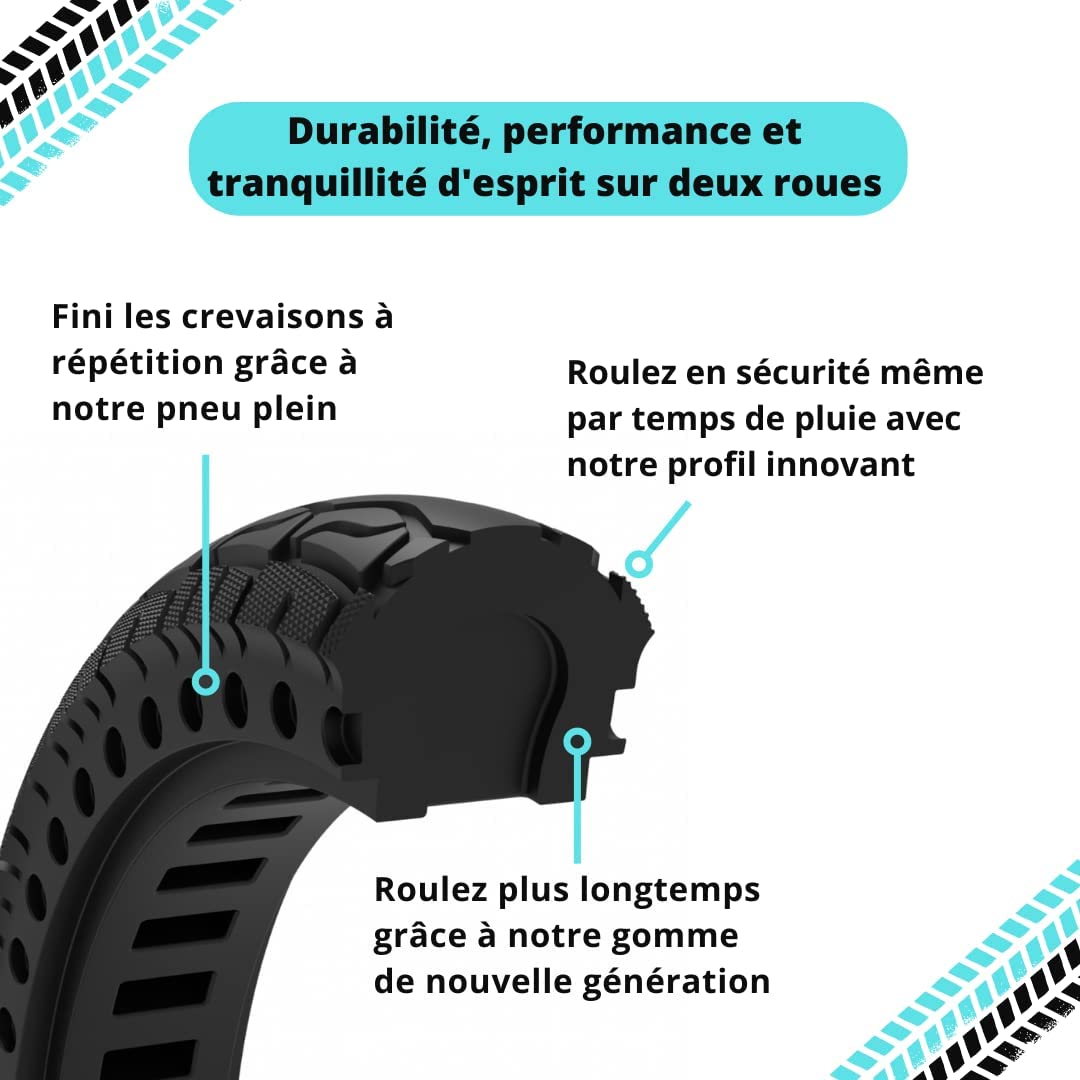 pneu plein pneu gonflable trottinette électrique