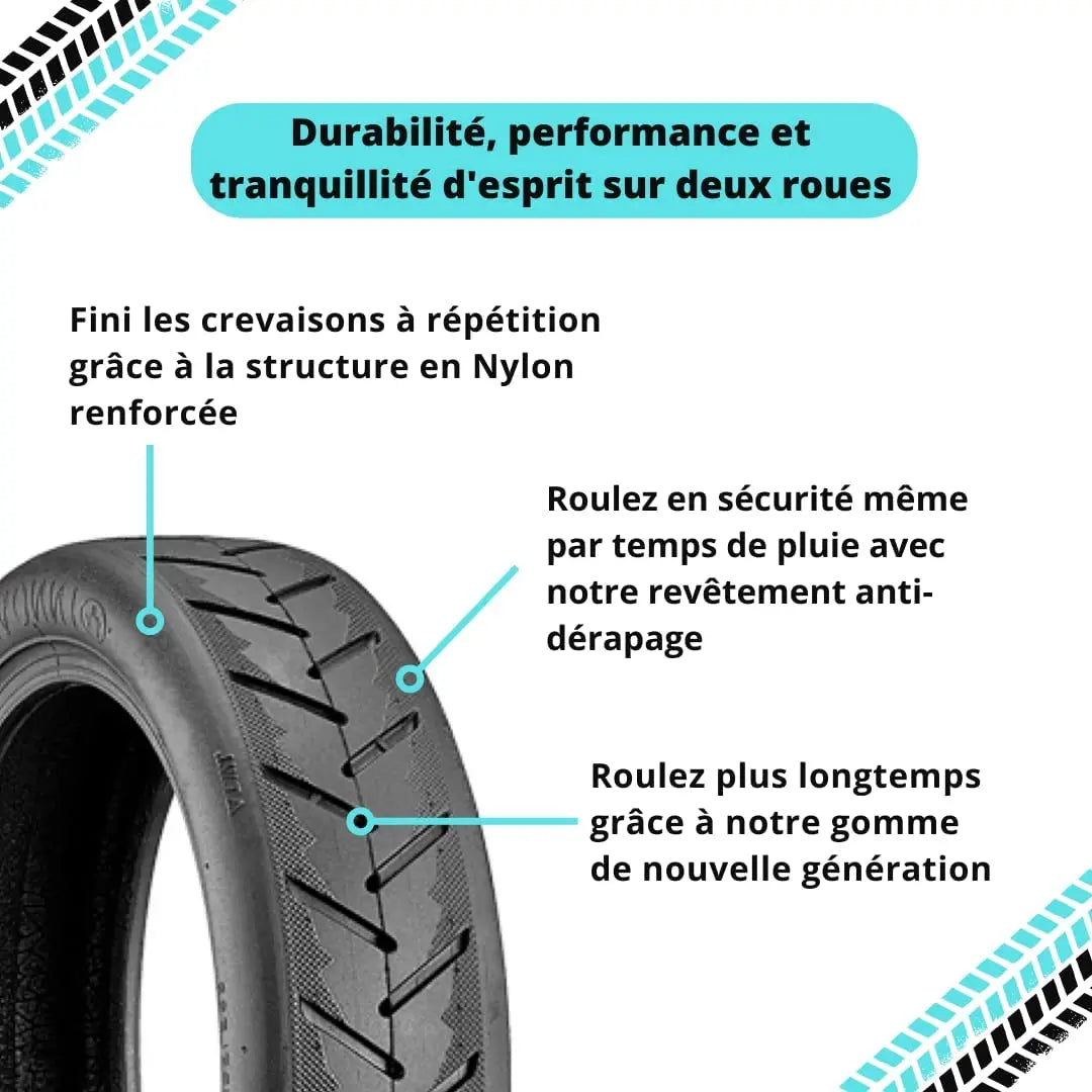 pneu plein pneu gonflable trottinette électrique