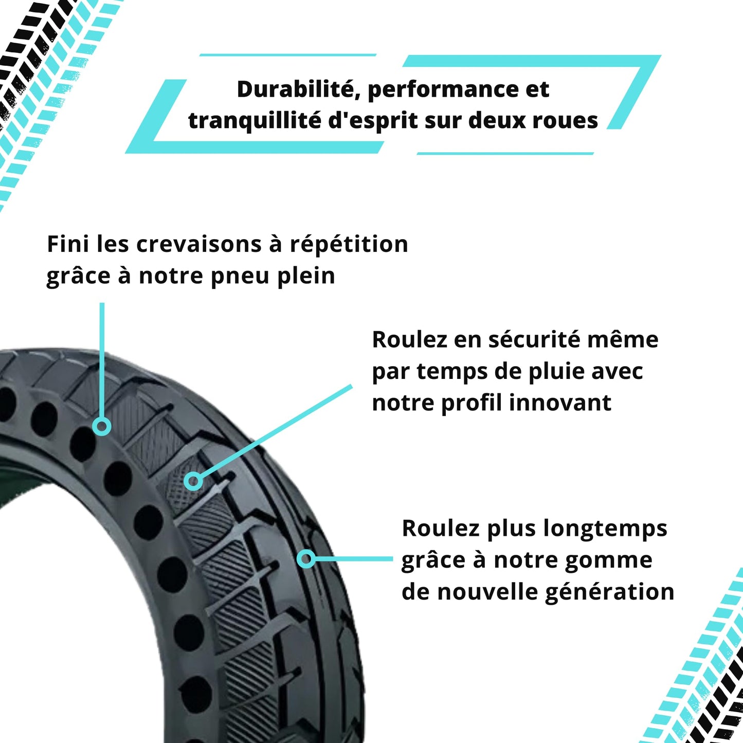 pneu plein pneu gonflable trottinette électrique