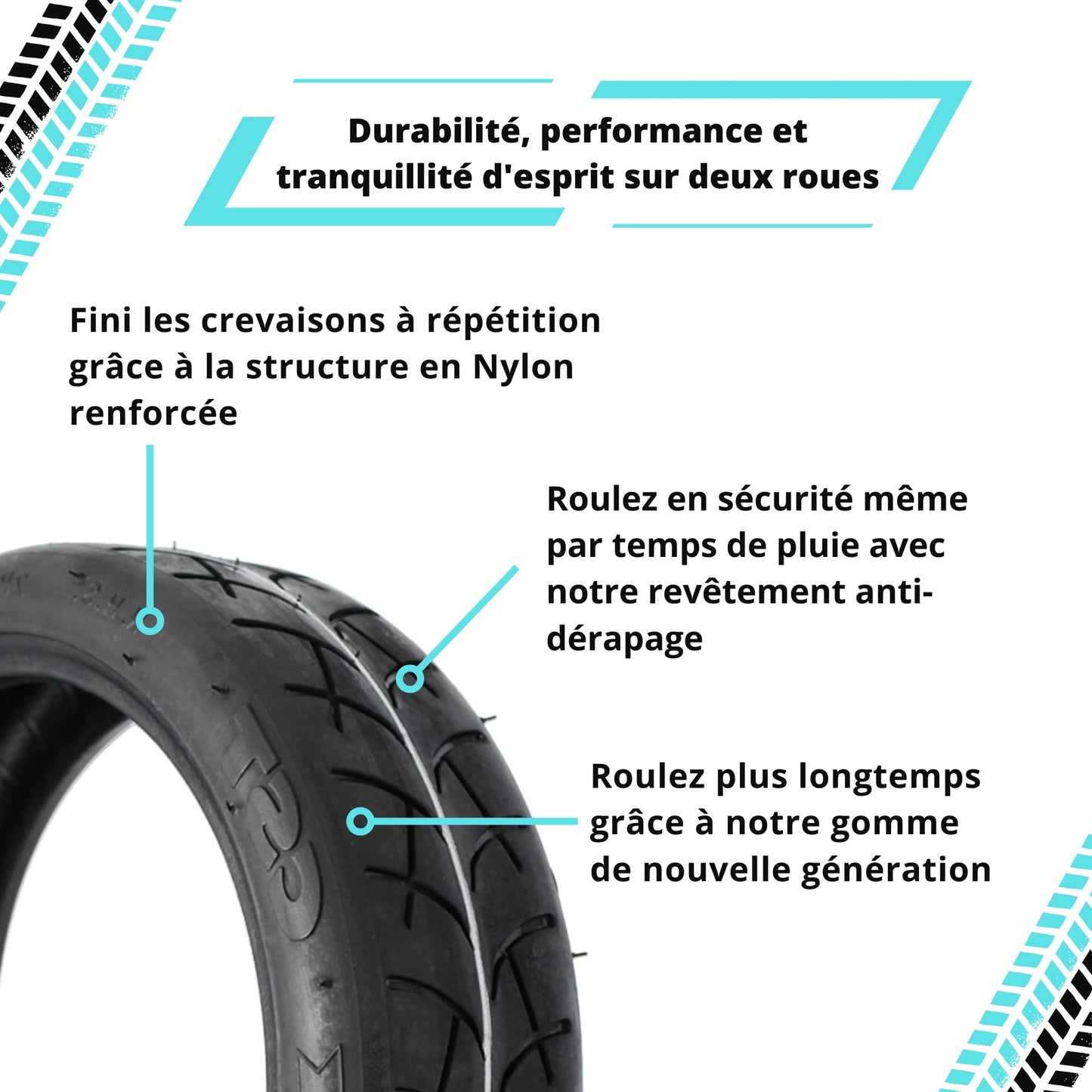 pneu plein pneu gonflable trottinette électrique