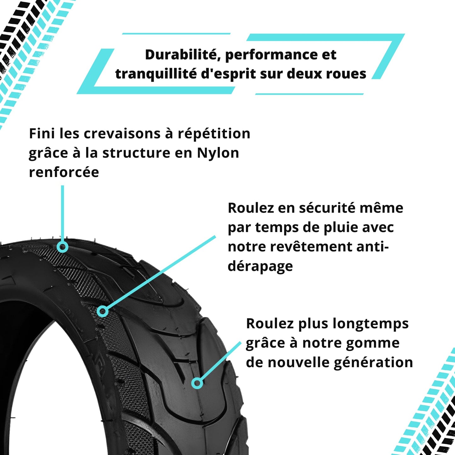 pneu plein pneu gonflable trottinette électrique