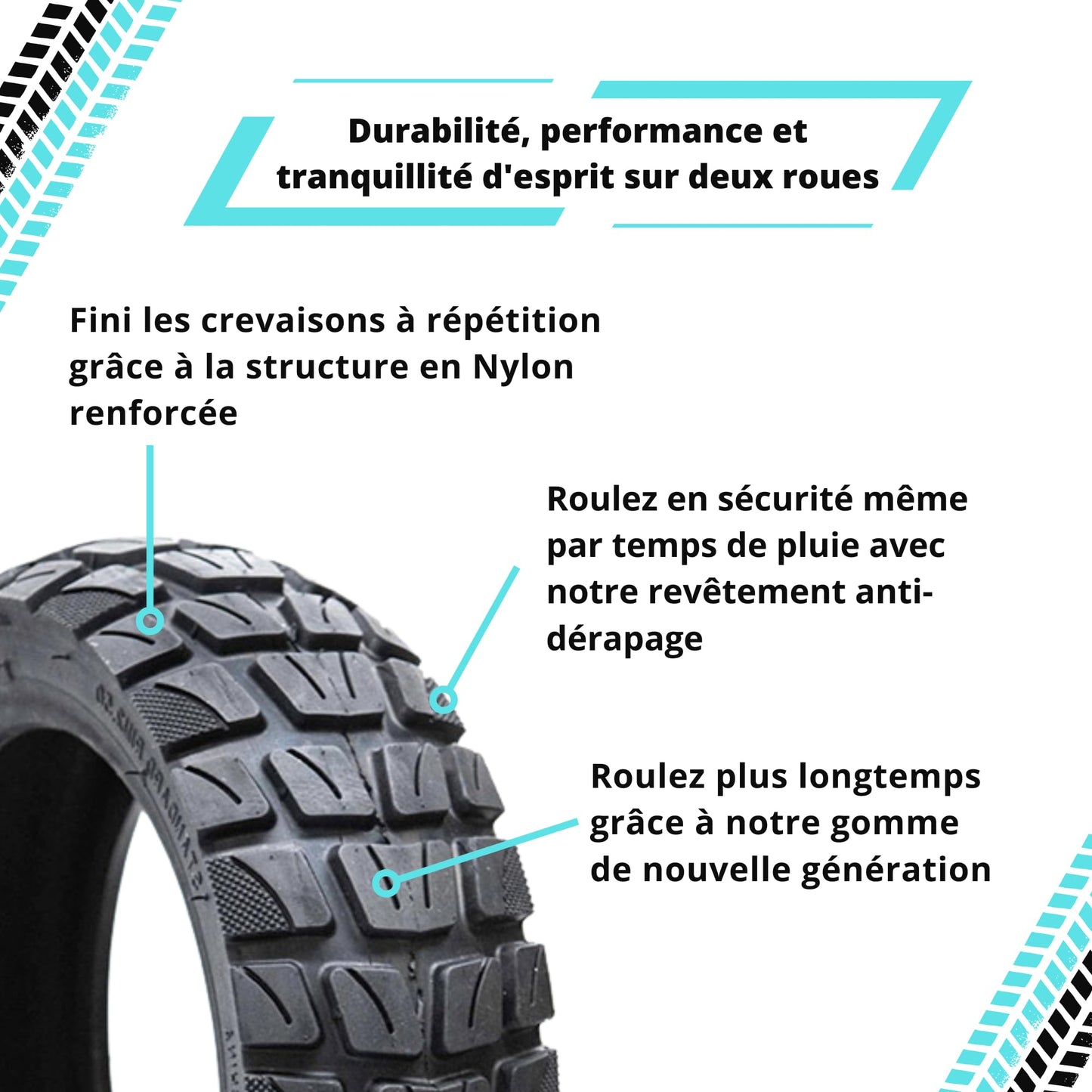 pneu plein pneu gonflable trottinette électrique