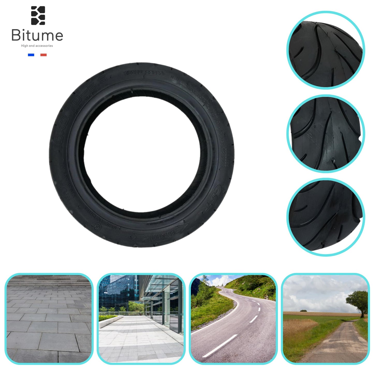 pneu plein pneu gonflable trottinette électrique