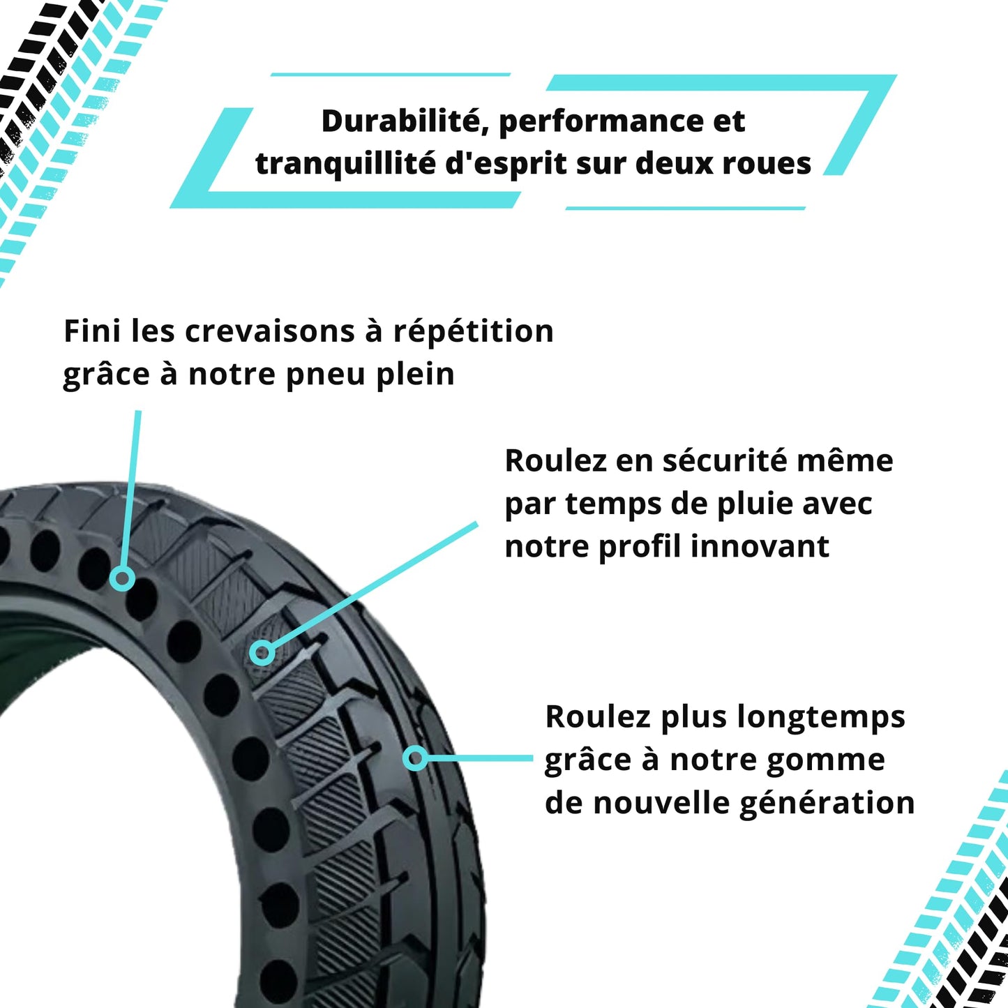 pneu plein pneu gonflable trottinette électrique
