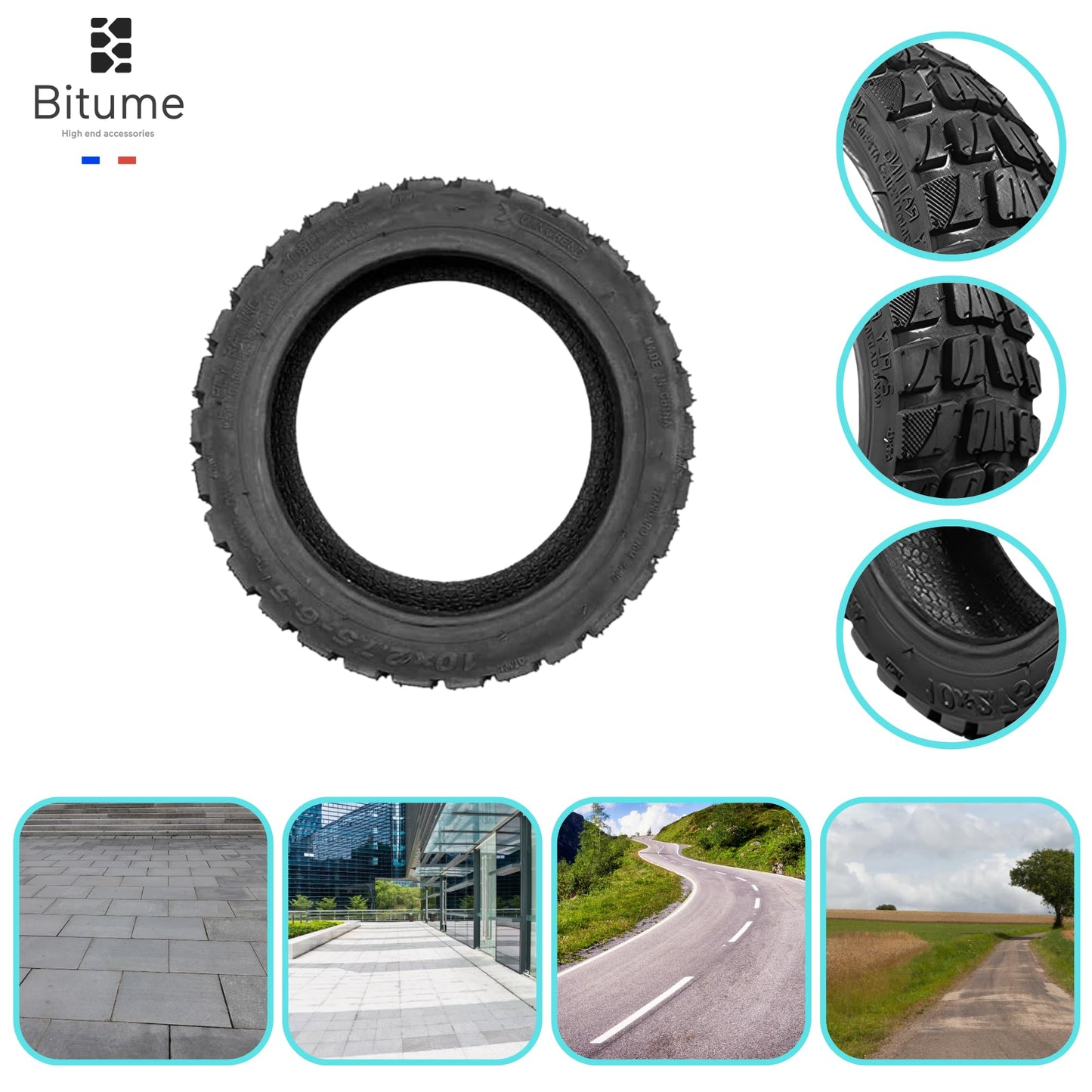 pneu plein pneu gonflable trottinette électrique