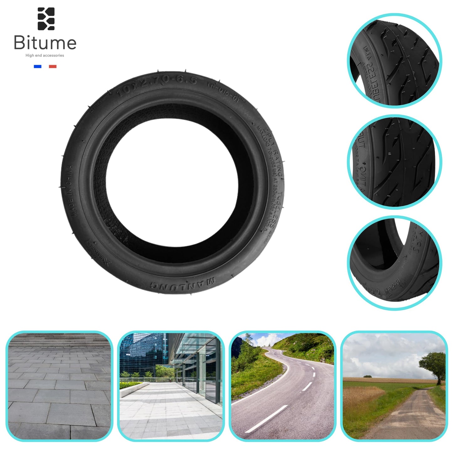 pneu plein pneu gonflable trottinette électrique