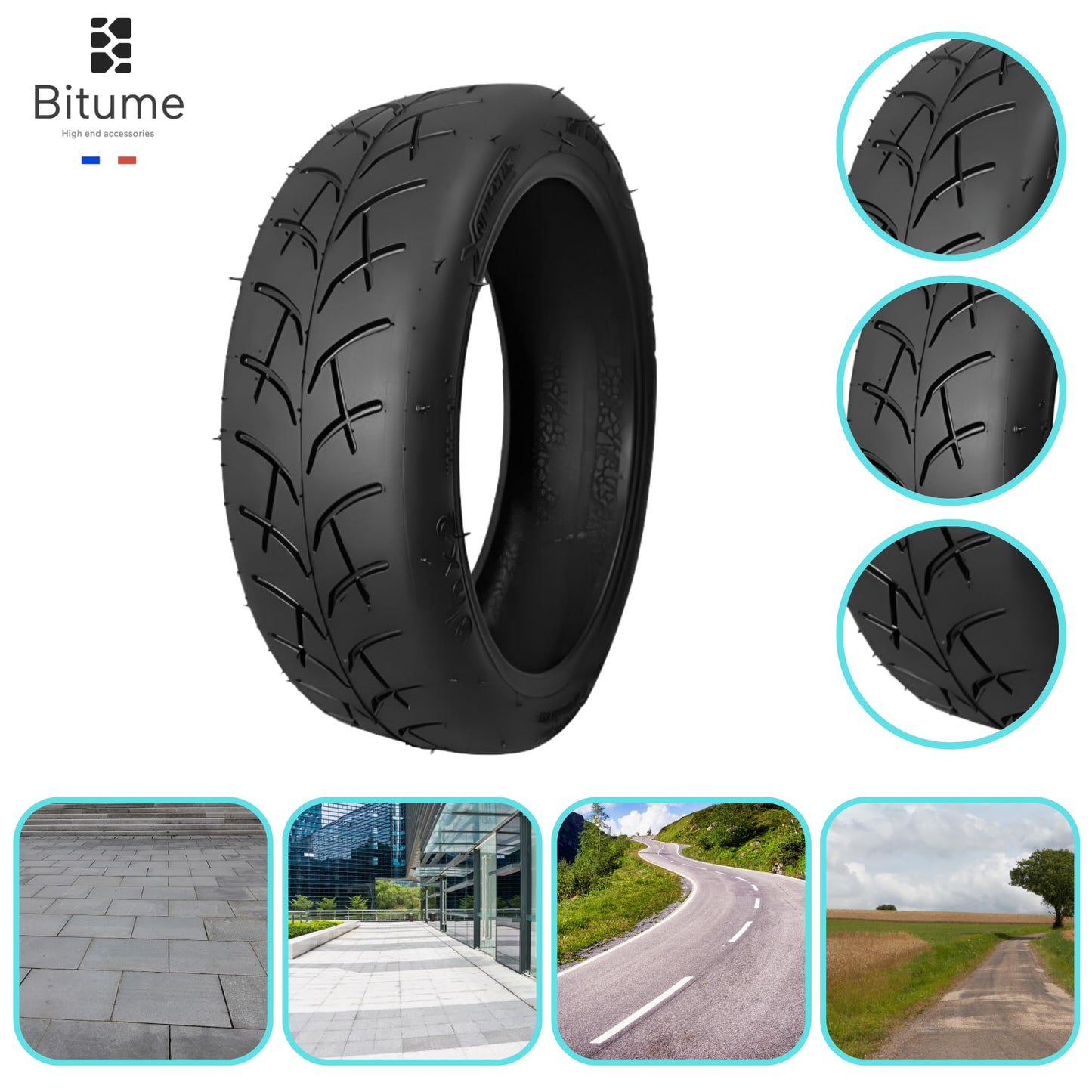 pneu plein pneu gonflable trottinette électrique