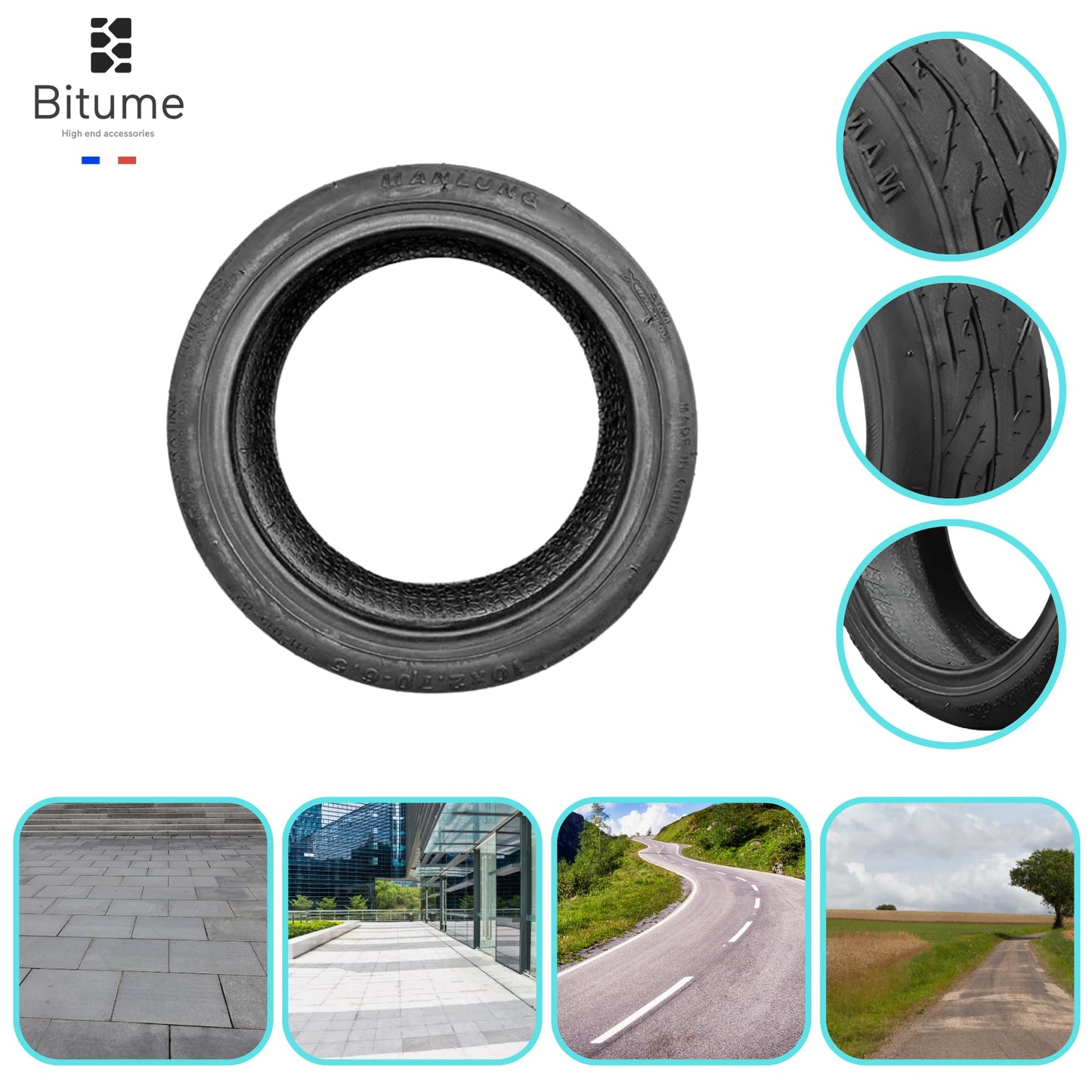 pneu plein pneu gonflable trottinette électrique