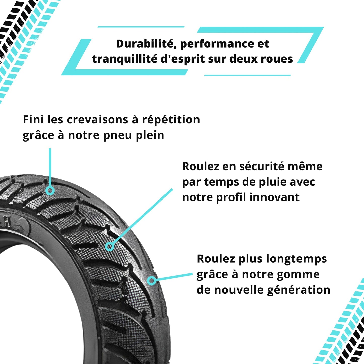pneu plein pneu gonflable trottinette électrique