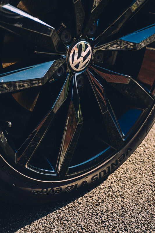 black and silver car wheel