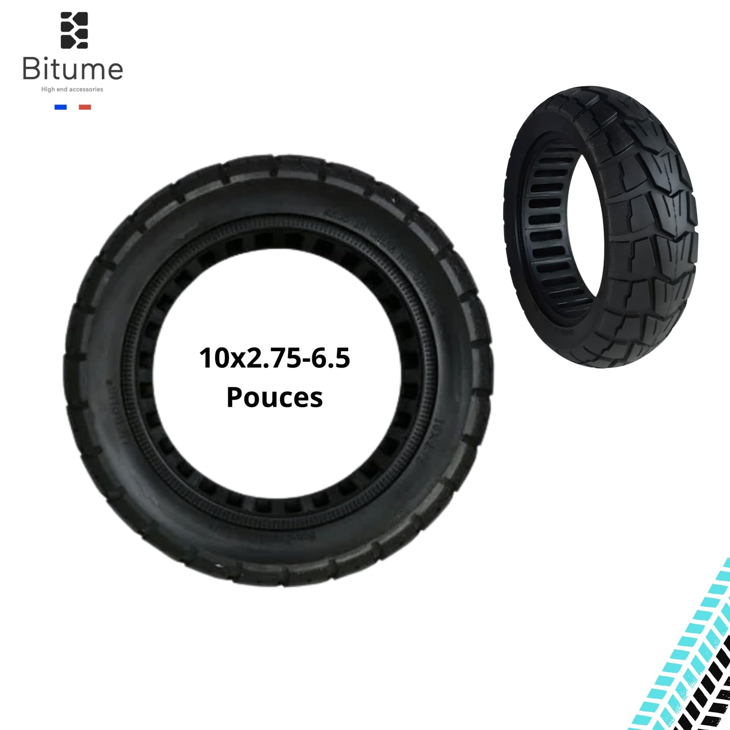 Pneu Plein Semi Offroad 10x2.75-6.5 pouces Urbanglide Ecross Pro & Ecross Max