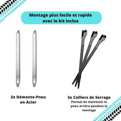 Pneu trottinette électrique Kit 2x Pneus Pleins 8,5 pouces Xiaomi