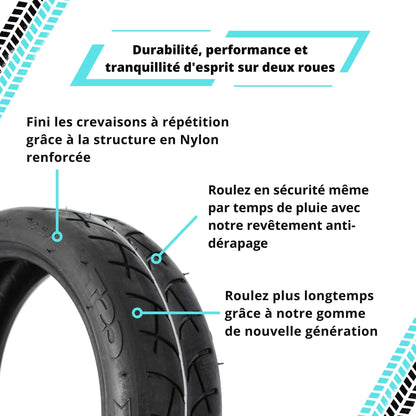 2x Pneus Renforcés 8,5x2 Pouces CST V3 Dualtron Mini