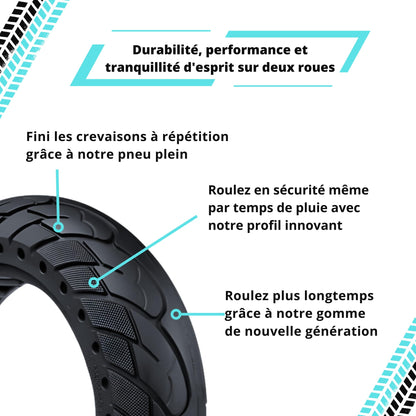 Pneu Plein Increvable 10x2.50-6,5 Pouces