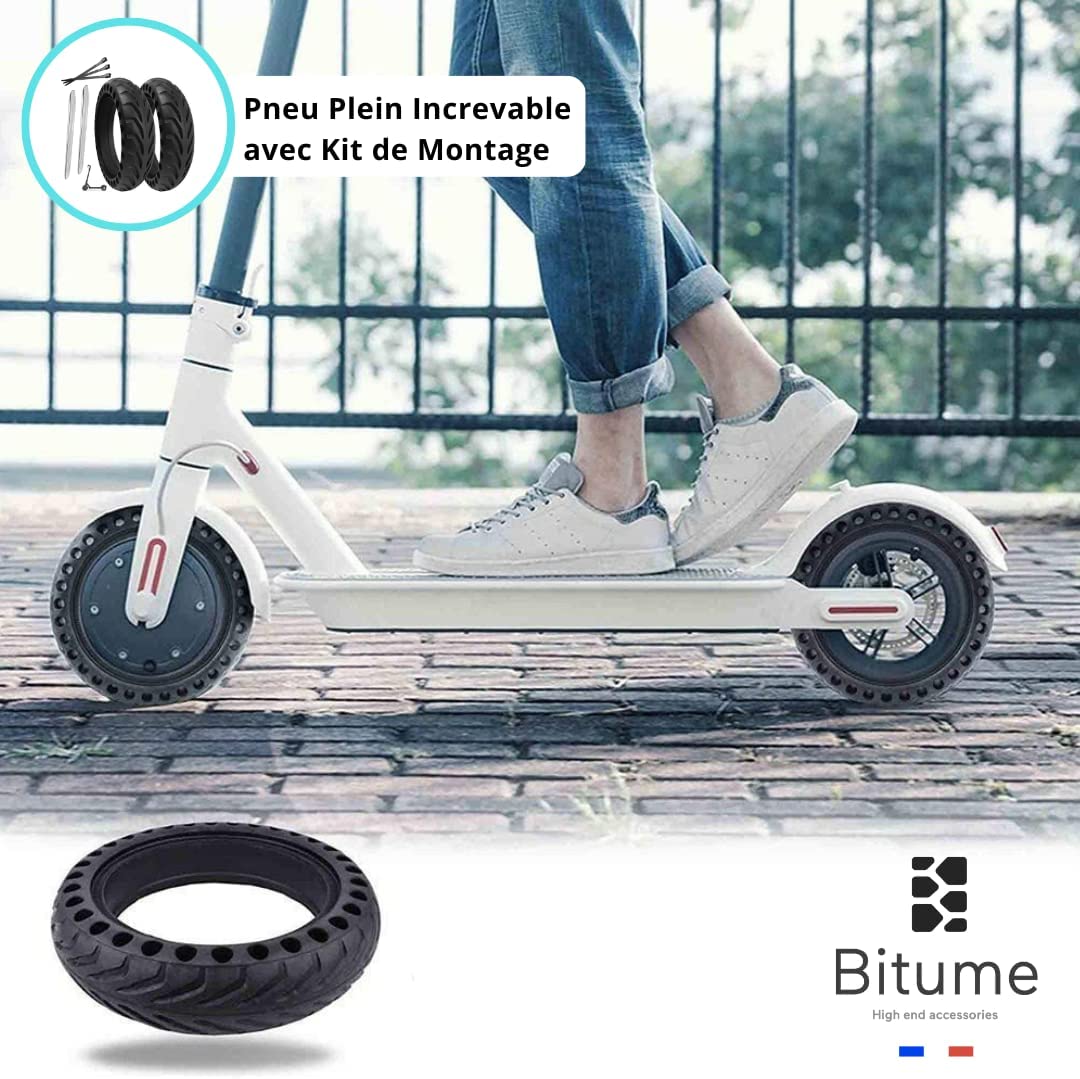 Pneu trottinette électrique Kit 2x Pneus Pleins 8,5 pouces Xiaomi